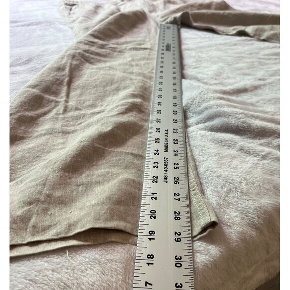 L.L.Bean Womens Linen Wide-Leg Pants 14 Regular Drawstring Casual Outdoor New - Picture 10 of 11